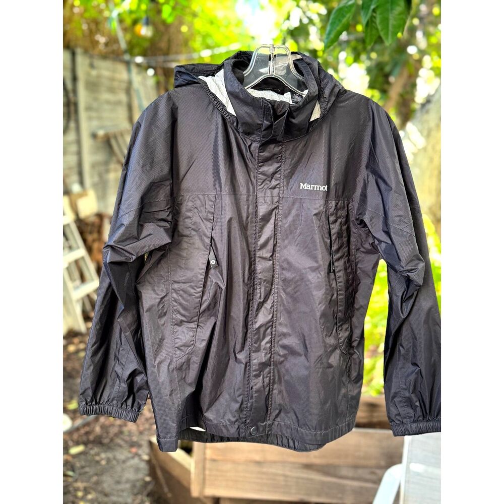 Marmot Kids Youth Unisex 100% Nylon Black Rain Wind Jacket & Pants SZ L = 10/12
